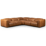 Radley 5 Piece Leather Power Recliner Sectional, Sonoma Butterscotch-Furniture - Sofas-High Fashion Home