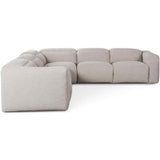 Radley Power Recliner 5 Piece Sectional, Laken Stone-Furniture - Sofas-High Fashion Home