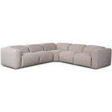 Radley Power Recliner 5 Piece Sectional, Laken Stone-Furniture - Sofas-High Fashion Home