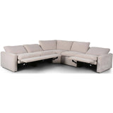 Tillery Power Recliner 5 Piece Sectional, Laken Stone-Furniture - Sofas-High Fashion Home