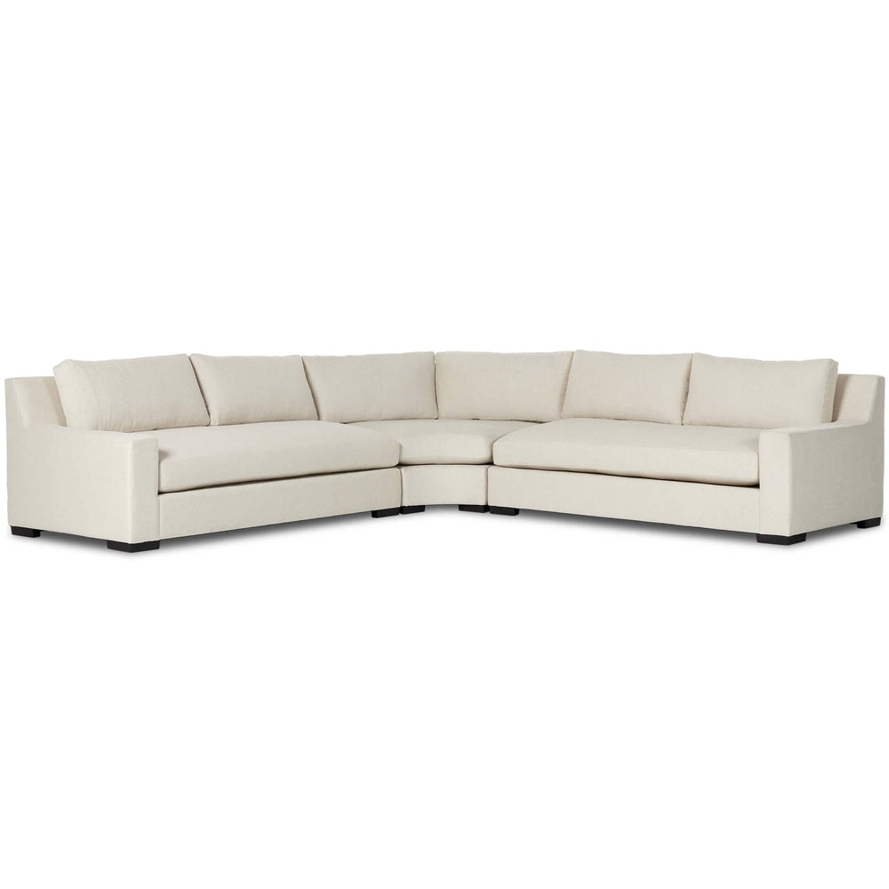 Albany 3 Piece Sectional, Alcott Fawn-Furniture - Sofas-High Fashion Home