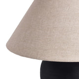 Russo Table Lamp, Aged Black Terracotta-Lighting-High Fashion Home