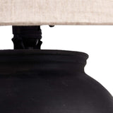 Russo Table Lamp, Aged Black Terracotta-Lighting-High Fashion Home