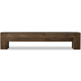 Abaso Large Bench, Rustic Ebony-Furniture - Benches-High Fashion Home