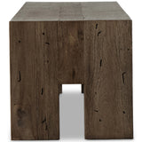 Abaso Large Bench, Rustic Ebony-Furniture - Benches-High Fashion Home