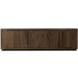 Abaso Media Console, Rustic Ebony-Furniture - Storage-High Fashion Home