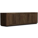 Abaso Media Console, Rustic Ebony-Furniture - Storage-High Fashion Home