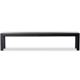 Isador 86" Dining Bench, Black Wash-Furniture - Dining-High Fashion Home