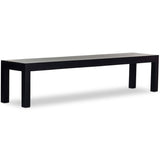 Isador 86" Dining Bench, Black Wash-Furniture - Dining-High Fashion Home