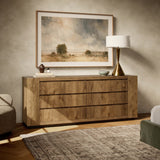 Abaso 6-Drawer Dresser, Rustic Wormwood