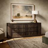 Abaso 6-Drawer Dresser, Ebony Rustic Wormwood