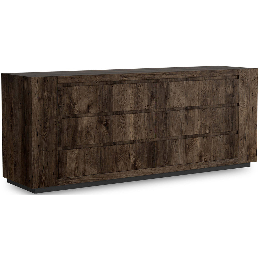 Abaso 6-Drawer Dresser, Ebony Rustic Wormwood