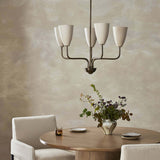 Jasmine Chandelier, Aged Brass