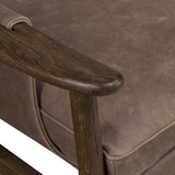 Kimmery Leather Chair, Palermo Cigar-Furniture - Chairs-High Fashion Home