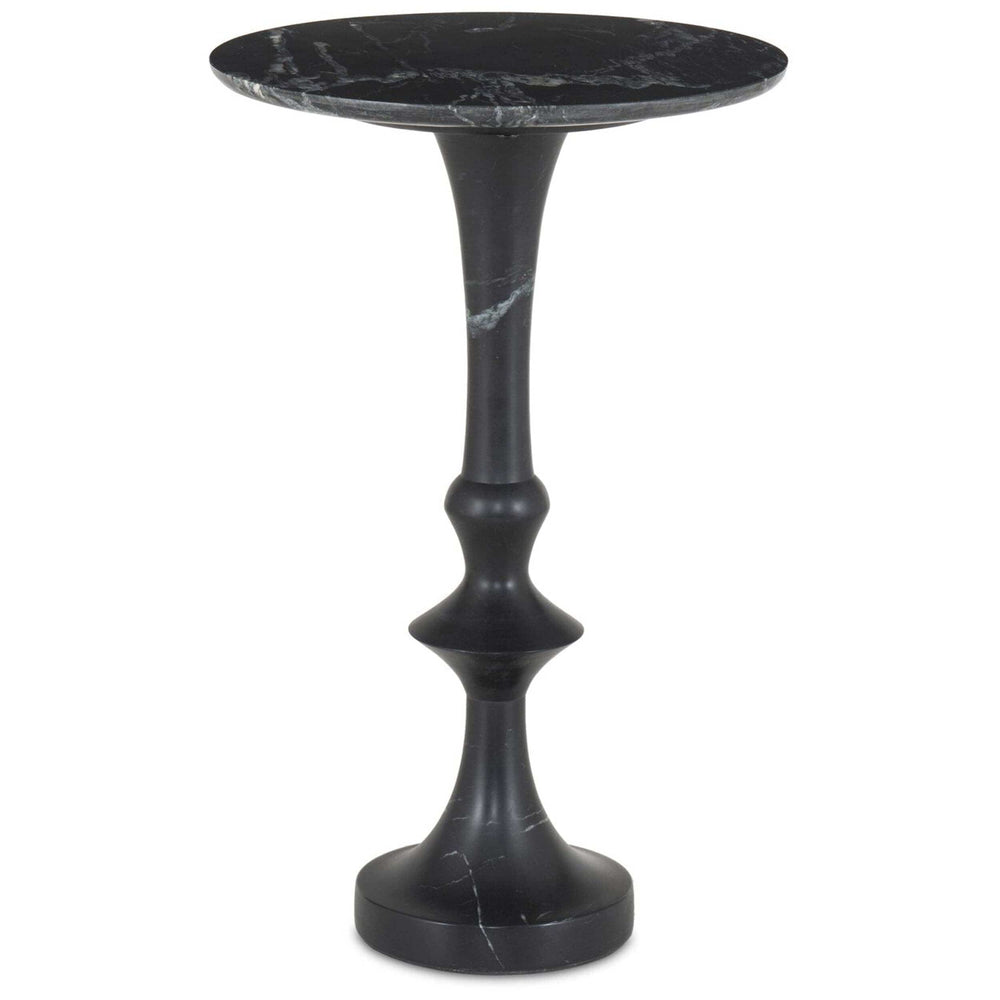 Polli End Table, Black Marble-Furniture - Accent Tables-High Fashion Home