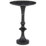 Polli End Table, Black Marble-Furniture - Accent Tables-High Fashion Home