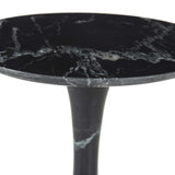 Polli End Table, Black Marble-Furniture - Accent Tables-High Fashion Home