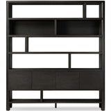 Noeline Wide Bookcase, Smoked Black