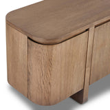 Elle Media Console, Tawny Oak-Furniture - Storage-High Fashion Home