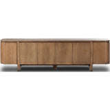 Elle Media Console, Tawny Oak-Furniture - Storage-High Fashion Home