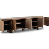 Elle Media Console, Tawny Oak-Furniture - Storage-High Fashion Home