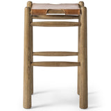 Nino Leather Backless Bar & Counter Stool, Dakota Tobacco-Furniture - Dining-High Fashion Home