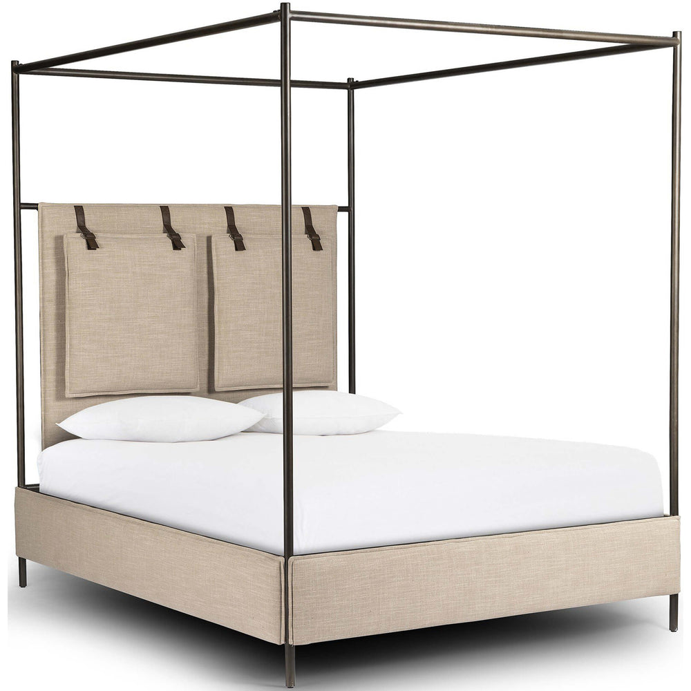 Leigh Canopy Bed, Palm Ecru