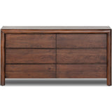 Nigel 6 Drawer Dresser, Rustic Brown-Furniture - Bedroom-High Fashion Home