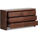 Nigel 6 Drawer Dresser, Rustic Brown-Furniture - Bedroom-High Fashion Home