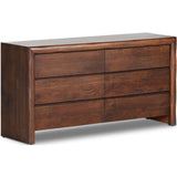 Nigel 6 Drawer Dresser, Rustic Brown-Furniture - Bedroom-High Fashion Home