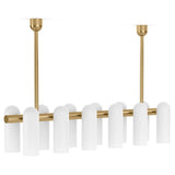 Odyssey Linear MD Chandelier, Burnished Brass-Lighting-High Fashion Home