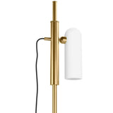 Odyssey 1 Floor Lamp, Burnished Brass-Lighting-High Fashion Home