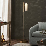 Odyssey 1 Floor Lamp, Burnished Brass-Lighting-High Fashion Home