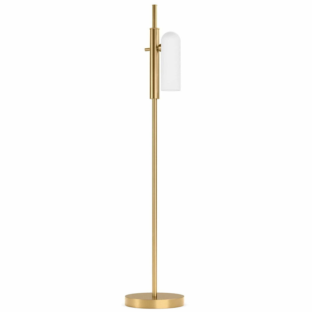 Odyssey 1 Floor Lamp, Burnished Brass-Lighting-High Fashion Home