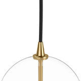 Glass Globe Pendant, Burnished Brass-Lighting-High Fashion Home