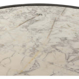 Balboa Outdoor Dining Table, Veined White Marble