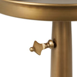 Umi End Table, Dark Matte Brass-Furniture - Accent Tables-High Fashion Home