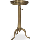 Umi End Table, Dark Matte Brass-Furniture - Accent Tables-High Fashion Home