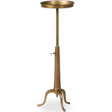 Umi End Table, Dark Matte Brass-Furniture - Accent Tables-High Fashion Home