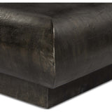 Ambra Outdoor Coffee Table, Distressed Bronze