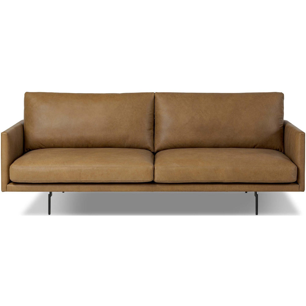 Melle Leather Sofa, Lipari Camel