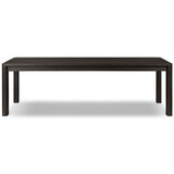 Noeline Double Extension Dining Table, Smoked Black Oak