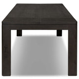 Noeline Double Extension Dining Table, Smoked Black Oak