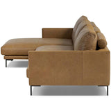 Melle Leather Sectional, Lipari Camel