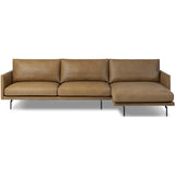 Melle Leather Sectional, Lipari Camel