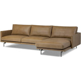 Melle Leather Sectional, Lipari Camel