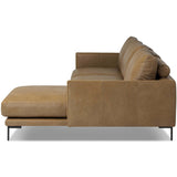 Melle Leather Sectional, Lipari Camel