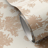 Flora Wallpaper by Gold Rush Art Co., Tan II