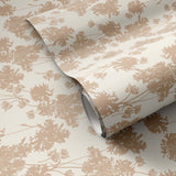 Flora Wallpaper by Gold Rush Art Co., Tan II