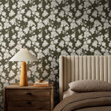 Flora Wallpaper by Gold Rush Art Co., Olive I